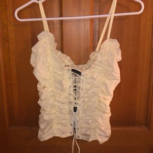 Ruched corset top